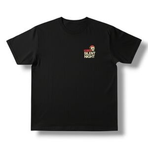 Next Level Apparel adult Unisex black graphic design NOT SO SILENT NIGHT tshirt